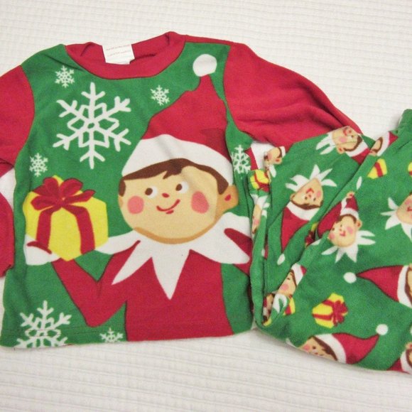 NEW Boys Elf On The Shelf Fleece Pajamas NWT 3T - Picture 3 of 4